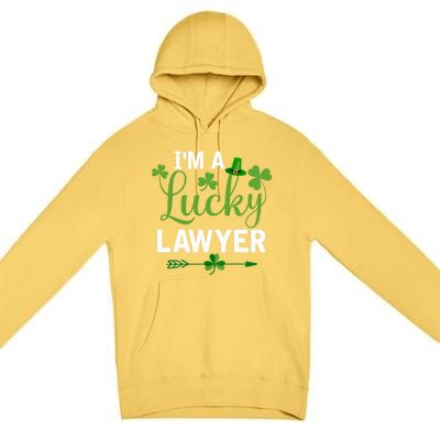 Funny Irish St Patricks Day Costume I'm A Lucky Lawyer Meaningful Gift Premium Pullover Hoodie