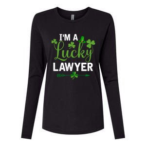 Funny Irish St Patricks Day Costume I'm A Lucky Lawyer Meaningful Gift Womens Cotton Relaxed Long Sleeve T-Shirt