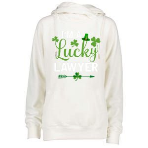 Funny Irish St Patricks Day Costume I'm A Lucky Lawyer Meaningful Gift Womens Funnel Neck Pullover Hood