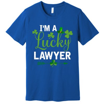 Funny Irish St Patricks Day Costume I'm A Lucky Lawyer Meaningful Gift Premium T-Shirt