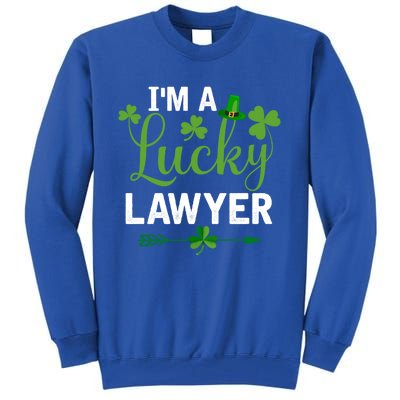 Funny Irish St Patricks Day Costume I'm A Lucky Lawyer Meaningful Gift Tall Sweatshirt