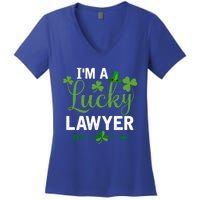 Funny Irish St Patricks Day Costume I'm A Lucky Lawyer Meaningful Gift Women's V-Neck T-Shirt