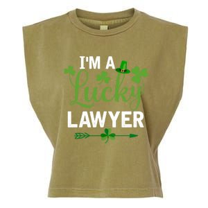 Funny Irish St Patricks Day Costume I'm A Lucky Lawyer Meaningful Gift Garment-Dyed Women's Muscle Tee