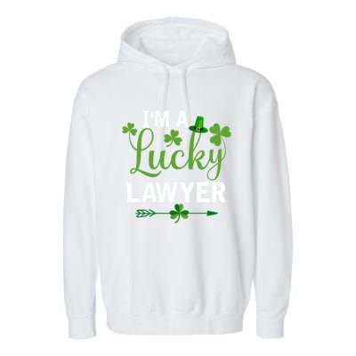 Funny Irish St Patricks Day Costume I'm A Lucky Lawyer Meaningful Gift Garment-Dyed Fleece Hoodie