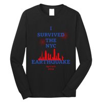 Funny I Survived The Nyc Earthquake Gift Long Sleeve Shirt