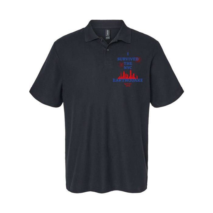 Funny I Survived The Nyc Earthquake Gift Softstyle Adult Sport Polo