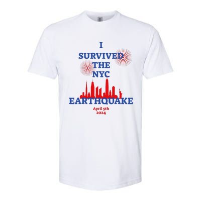 Funny I Survived The Nyc Earthquake Gift Softstyle CVC T-Shirt