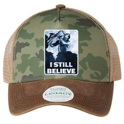 Funny I Still Believe Sax Man Nun Nerd Geek Graphic Legacy Tie Dye Trucker Hat
