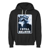 Funny I Still Believe Sax Man Nun Nerd Geek Graphic Garment-Dyed Fleece Hoodie