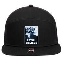 Funny I Still Believe Sax Man Nun Nerd Geek Graphic 7 Panel Mesh Trucker Snapback Hat