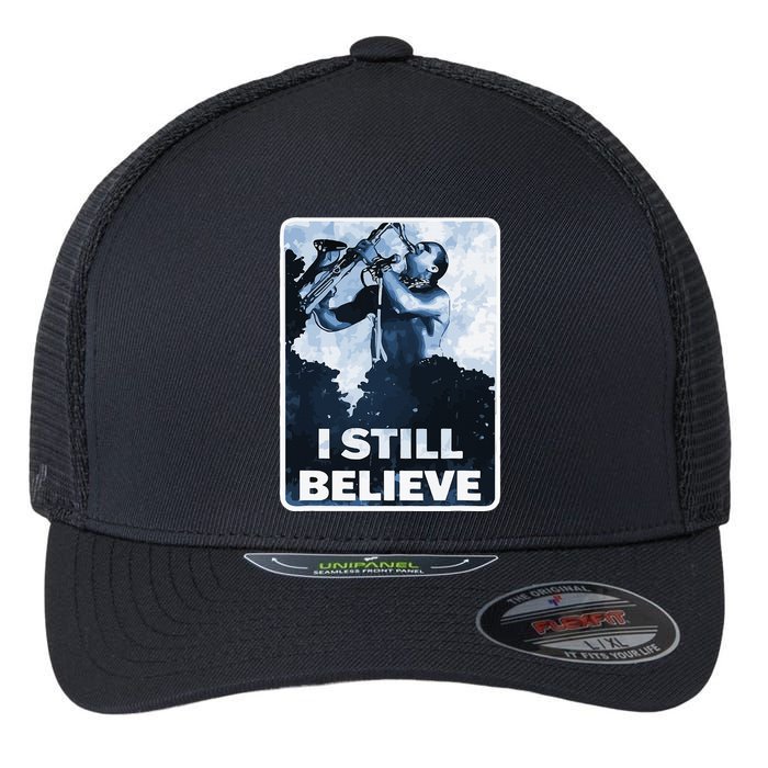 Funny I Still Believe Sax Man Nun Nerd Geek Graphic Flexfit Unipanel Trucker Cap