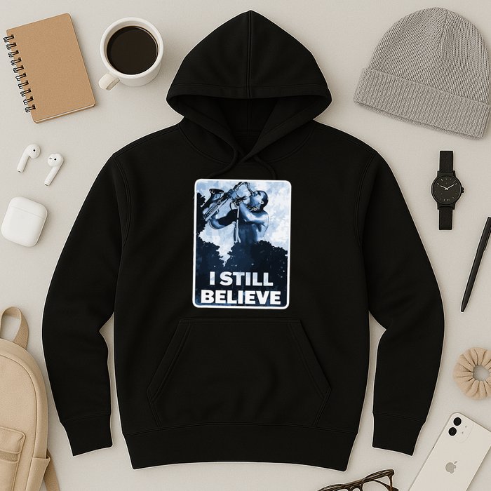 Funny I Still Believe Sax Man Nun Nerd Geek Graphic Hoodie
