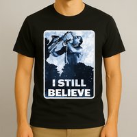 Funny I Still Believe Sax Man Nun Nerd Geek Graphic T-Shirt