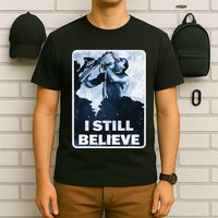 Funny I Still Believe Sax Man Nun Nerd Geek Graphic T-Shirt