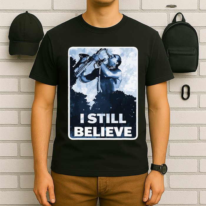 Funny I Still Believe Sax Man Nun Nerd Geek Graphic T-Shirt