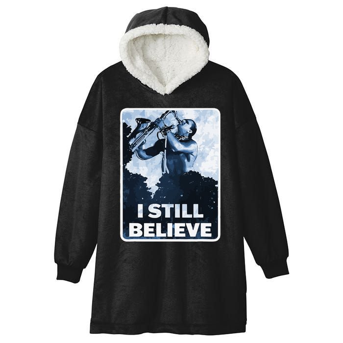 Funny I Still Believe Sax Man Nun Nerd Geek Graphic Hooded Wearable Blanket