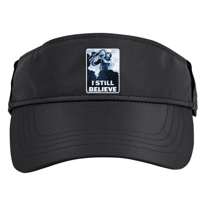Funny I Still Believe Sax Man Nun Nerd Geek Graphic Adult Drive Performance Visor