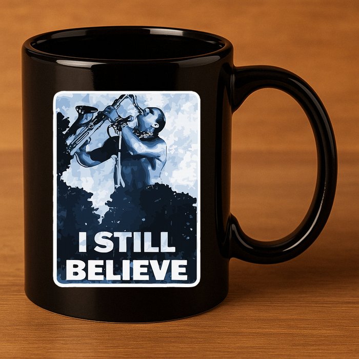 Funny I Still Believe Sax Man Nun Nerd Geek Graphic 11oz C Handle Ceramic Mug