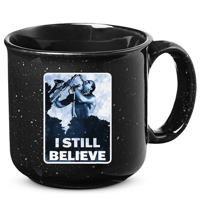 Funny I Still Believe Sax Man Nun Nerd Geek Graphic 15oz Campfire Ceramic Mug