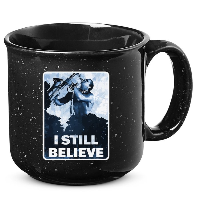 Funny I Still Believe Sax Man Nun Nerd Geek Graphic 15oz Campfire Ceramic Mug