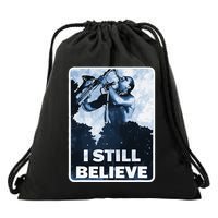 Funny I Still Believe Sax Man Nun Nerd Geek Graphic Drawstring Bag