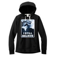 Funny I Still Believe Sax Man Nun Nerd Geek Graphic Women's Fleece Hoodie