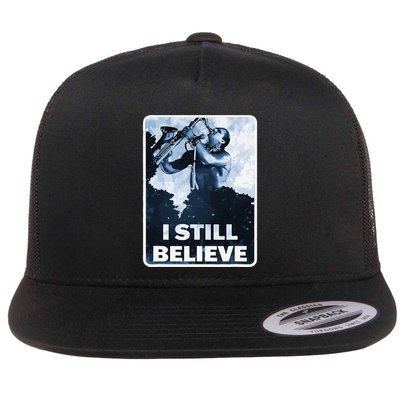 Funny I Still Believe Sax Man Nun Nerd Geek Graphic Flatbill Hat