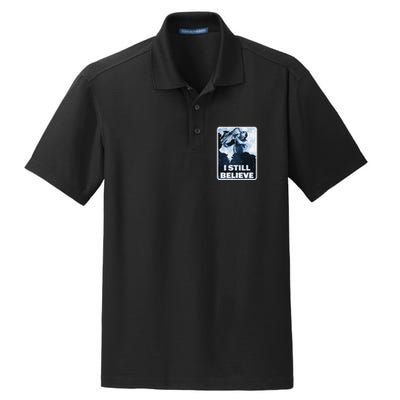Funny I Still Believe Sax Man Nun Nerd Geek Graphic Dry Zone Grid Polo