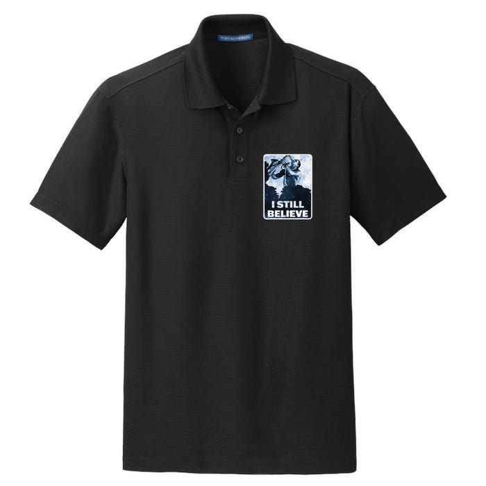 Funny I Still Believe Sax Man Nun Nerd Geek Graphic Dry Zone Grid Polo