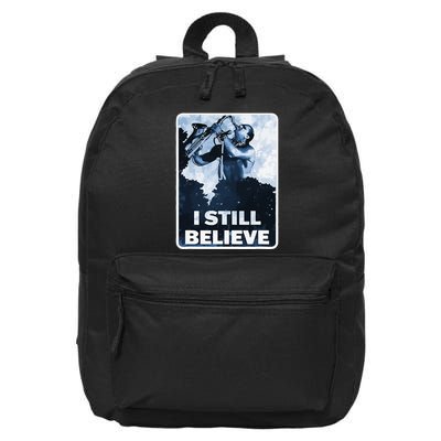 Funny I Still Believe Sax Man Nun Nerd Geek Graphic 16 in Basic Backpack