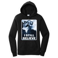 Funny I Still Believe Sax Man Nun Nerd Geek Graphic Women's Pullover Hoodie
