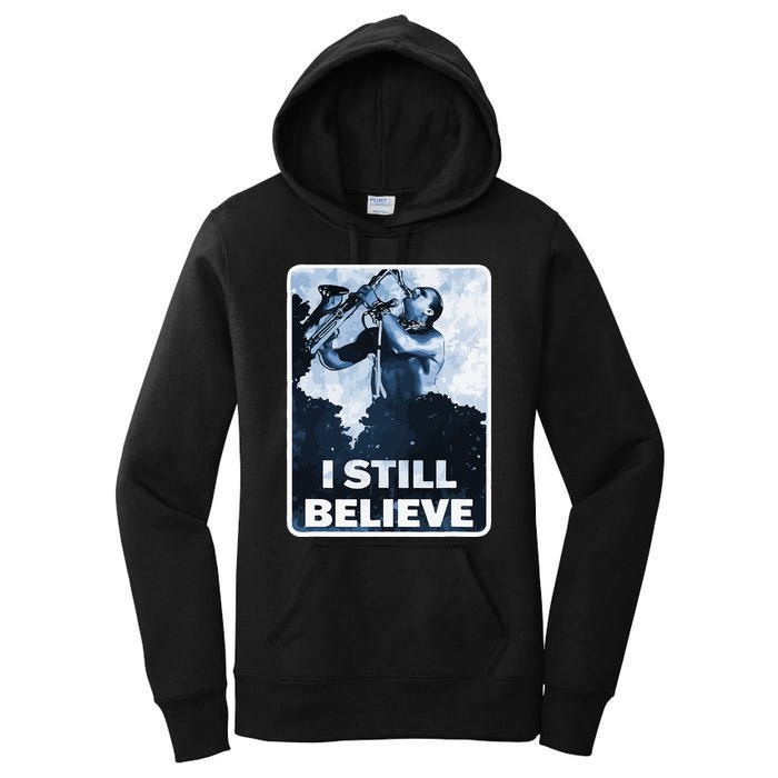 Funny I Still Believe Sax Man Nun Nerd Geek Graphic Women's Pullover Hoodie