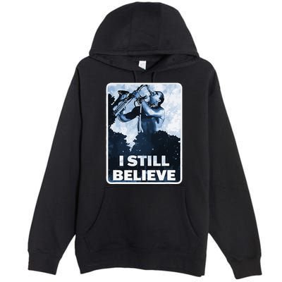 Funny I Still Believe Sax Man Nun Nerd Geek Graphic Premium Pullover Hoodie