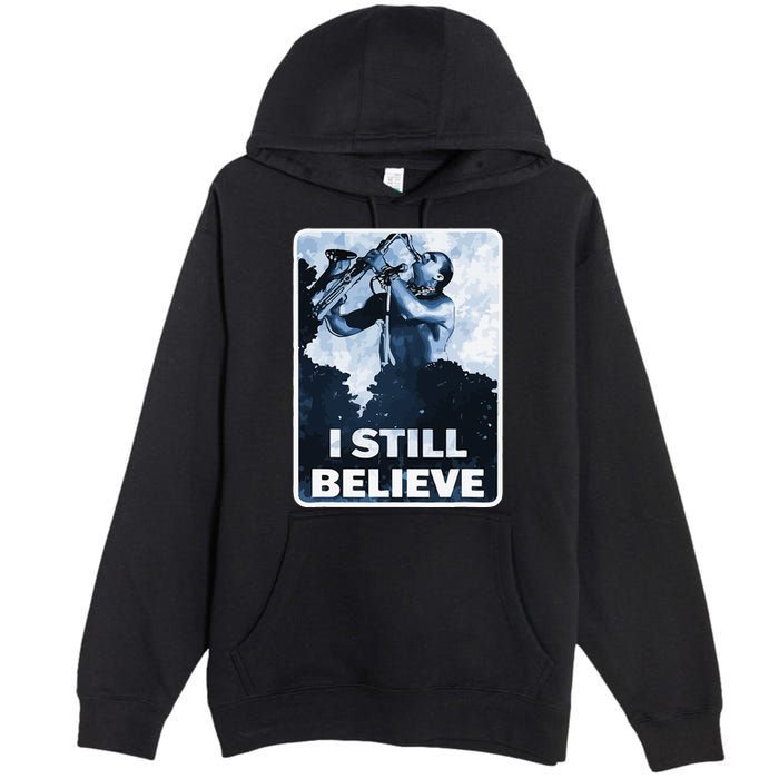 Funny I Still Believe Sax Man Nun Nerd Geek Graphic Premium Pullover Hoodie
