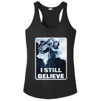 Funny I Still Believe Sax Man Nun Nerd Geek Graphic Ladies PosiCharge Competitor Racerback Tank