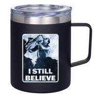 Funny I Still Believe Sax Man Nun Nerd Geek Graphic 12oz Stainless Steel Coffee Mug