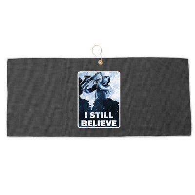 Funny I Still Believe Sax Man Nun Nerd Geek Graphic Large Microfiber Waffle Golf Towel