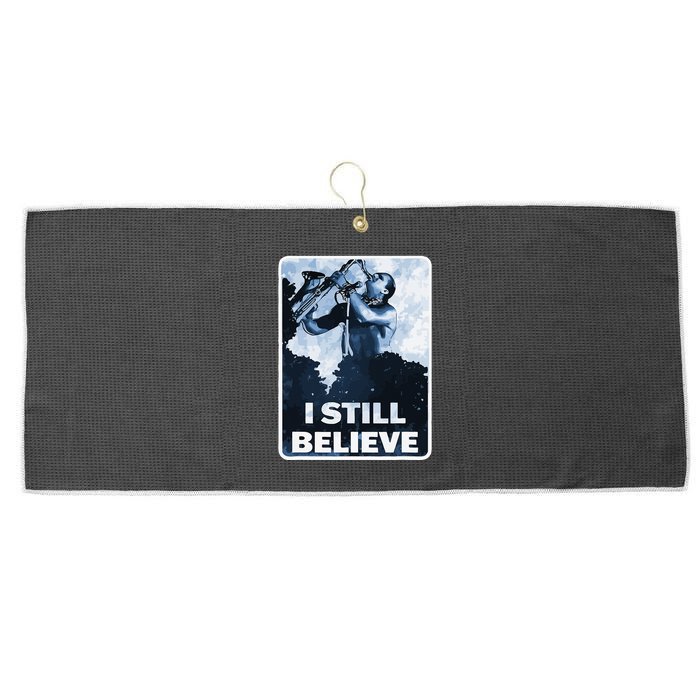 Funny I Still Believe Sax Man Nun Nerd Geek Graphic Large Microfiber Waffle Golf Towel