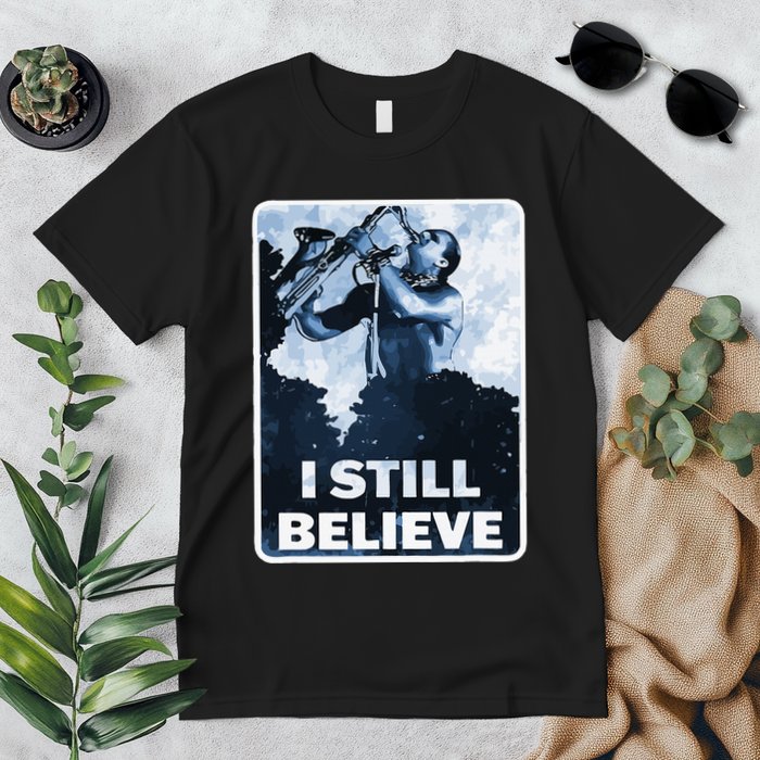 Funny I Still Believe Sax Man Nun Nerd Geek Graphic Premium T-Shirt