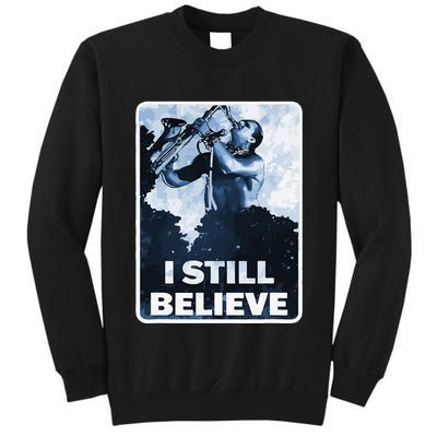 Funny I Still Believe Sax Man Nun Nerd Geek Graphic Tall Sweatshirt