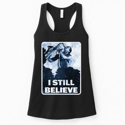 Funny I Still Believe Sax Man Nun Nerd Geek Graphic Womens Tank Top