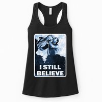 Funny I Still Believe Sax Man Nun Nerd Geek Graphic Womens Tank Top