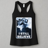 Funny I Still Believe Sax Man Nun Nerd Geek Graphic Womens Tank Top
