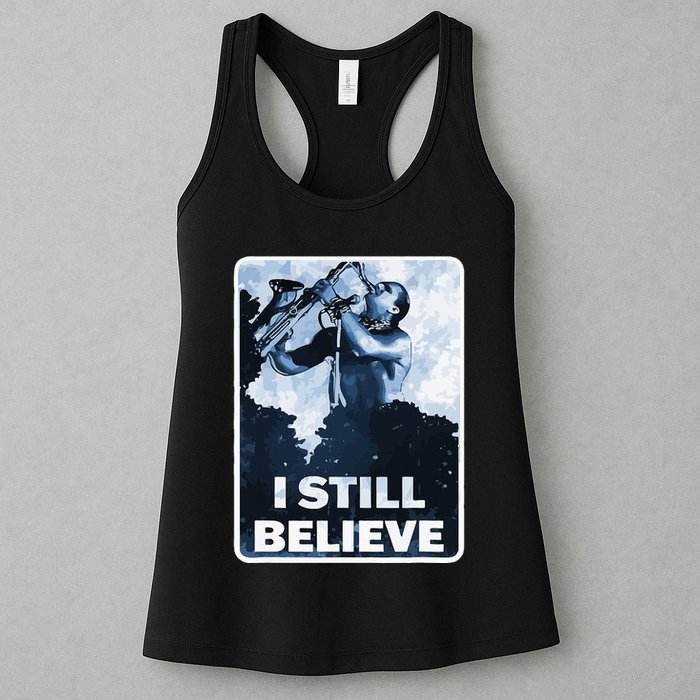 Funny I Still Believe Sax Man Nun Nerd Geek Graphic Womens Tank Top
