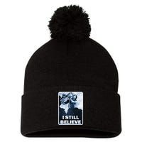 Funny I Still Believe Sax Man Nun Nerd Geek Graphic Pom Pom 12in Knit Beanie