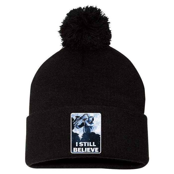 Funny I Still Believe Sax Man Nun Nerd Geek Graphic Pom Pom 12in Knit Beanie