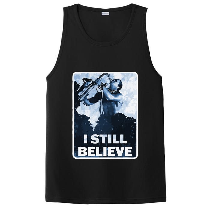 Funny I Still Believe Sax Man Nun Nerd Geek Graphic PosiCharge Competitor Tank