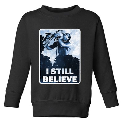 Funny I Still Believe Sax Man Nun Nerd Geek Graphic Toddler Sweatshirt