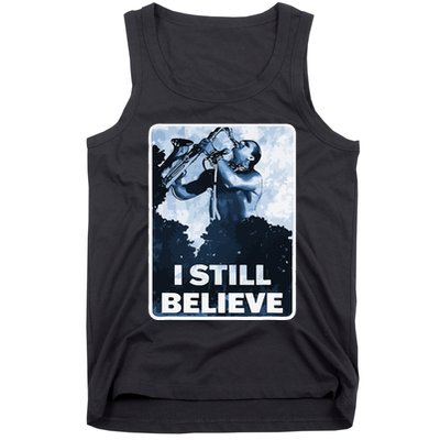 Funny I Still Believe Sax Man Nun Nerd Geek Graphic Tank Top
