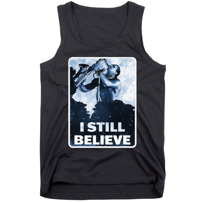 Funny I Still Believe Sax Man Nun Nerd Geek Graphic Tank Top